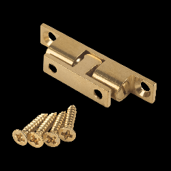 Double Ball Catch 50x11x9x30x8x11mm Brown Brass Nickel Plated