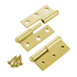 Suki Butt Hinge 50 Mm Brass Plated Left