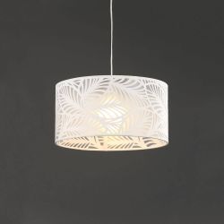 Lasercut Leaf Pattern Shade Ivory