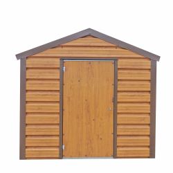 Adman Multistore Wood Effect Metal Shed 6ft x 10ft