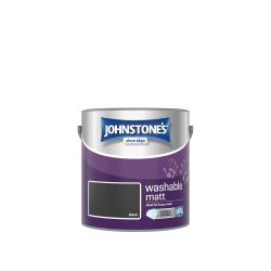 Johnstone's Washable Paint Black 2.5 Litre