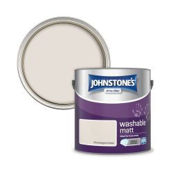 Johnstone's Washable Paint Champagne Creme 2.5 Litre