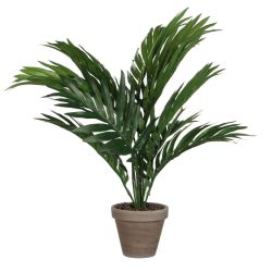 Areca Palm Green In Pot Grey 35Cm Artificial