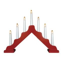 Red Candlebridge With Warm White Lights