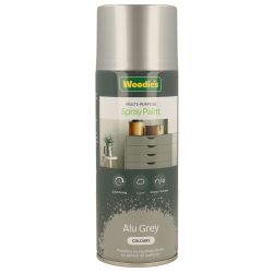 Woodies 400ml Gloss Aluminium Grey Spray