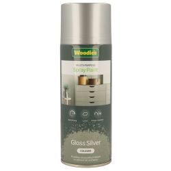Woodies 400ml Gloss Silver Spray