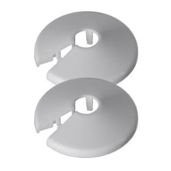 Pro Plumb Pack Of 2, 1/2" White 1 Piece Pipe Rosettes