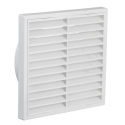 Pro Plumb White - Fixed Louvre Outlet (Dual Fitting)