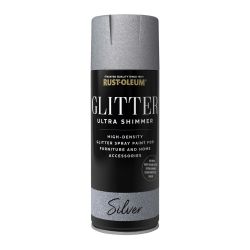 Rust-Oleum Ultra Shimmer Glitter Spray Paint Silver 400ml
