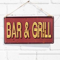 Corrugated Bar And Grill Sign