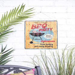 Corrugated BBQ Party Sign