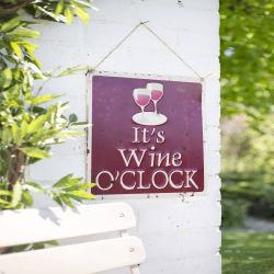 It's Wine O'Clock Garden Sign