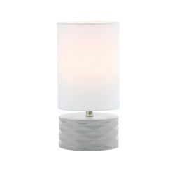 Ceramic Table Lamp Grey With A White Shade