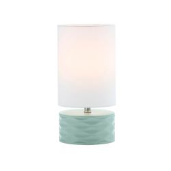 Ceramic Table Lamp Mint With A White Shade