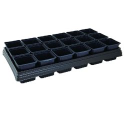 Growing Tray 18 x 9cm Square Pots