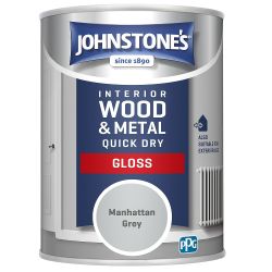 Johnstone's 0.75L Quick Dry Gloss Manhattan Grey