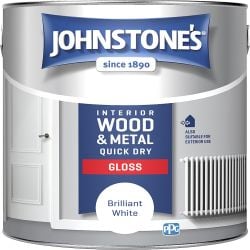 Johnstone's 2.5Ltr Quick Dry Gloss Brilliant White