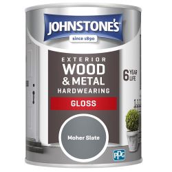 Johnstone's 0.75L Exterior Hardwearing Gloss Moher Slate