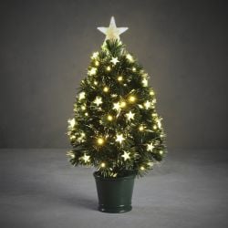 Fibre Optic  Christmas Tree with Warm White LED Lights 60cm