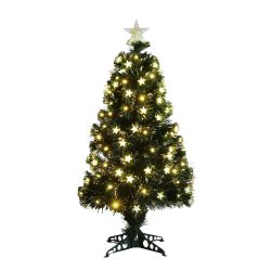 Fibre Optic Christmas Tree with Warm White LED Lights 90cm