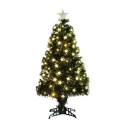 Fibre Optic Christmas Tree with Warm White LED Lights 90cm