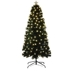 Fibre Optic Christmas Tree with Warm White LED Lights 180cm