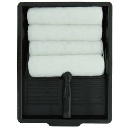 Basics 9inch Paint Roller Set With 4 Covers - 6 Piece Kit