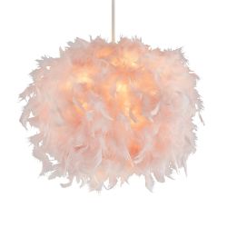 Feather Ball Pendant Pink Woodie s