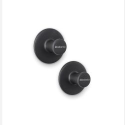 Brabantia Renew Towel Hooks Dark Grey