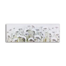Floral Canvas 120X40Cm Hand-Painted Finish