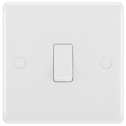 BG White Moulded 20A Single Switch, 1 Way