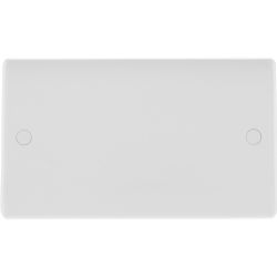 BG Nexus Series White Moulded Double Blank Plate