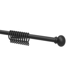 13-16Mm Black Curtain Pole