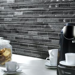 Kenton Grey Glass/Stone/Metal Mix Mosaic