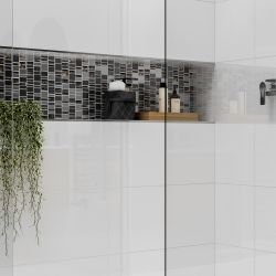 Chrome Copper Glass & Metal Mix Mosaic