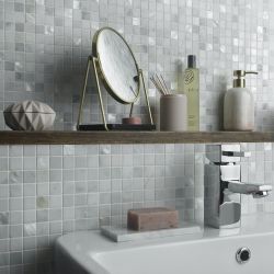 Bari White Marble/Mother Of Pearl Mosaic