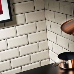 Metro Bone Ceramic Wall Tile 100X200Mm Pk50