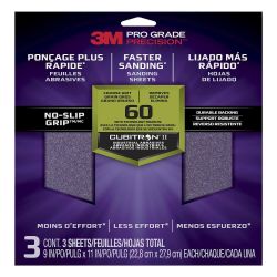 3M(Tm) Pro Grade Precision(Tm) Faster Sanding  Sheets 60 Grit 3Pk