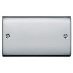BG Nexus Metal Polished Chrome Double Blank Plate