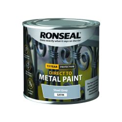 Ronseal Direct To Metal Steel Grey Satin 250Ml