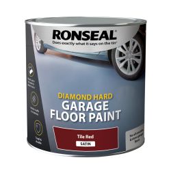 Ronseal Diamond Hard Garage Floor Paint Tile Red 2.5L