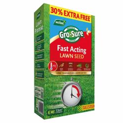 Gro-sure Fast Acting Lawn Seed 10m2 + 30% Extra Free