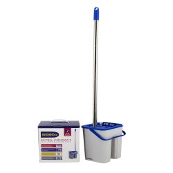 Dosco Ultra Compact Flat Mop And Bucket Set With Wringer