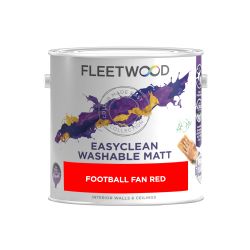 Fleetwood 2.5L Easyclean Matt Football Fan Red