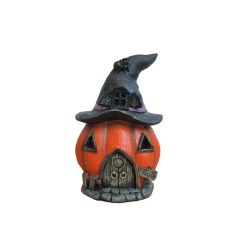 Witch's Hat Pumpkin House with Changing LED