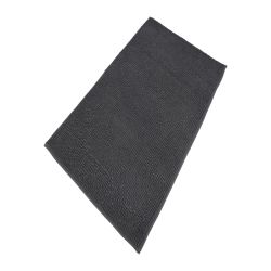 Chenille Block Colour Dark Grey Bath Mat