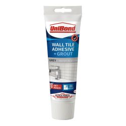 UniBond UltraForce Wall Tile Adhesive & Grout Tube Grey 0.3kg