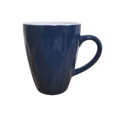 Navy Diamond Textured Mug