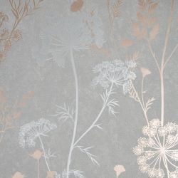 Cow Parsely Grey Rose Gold Wallpaper