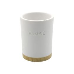Tumbler White with Oak Tone Base
